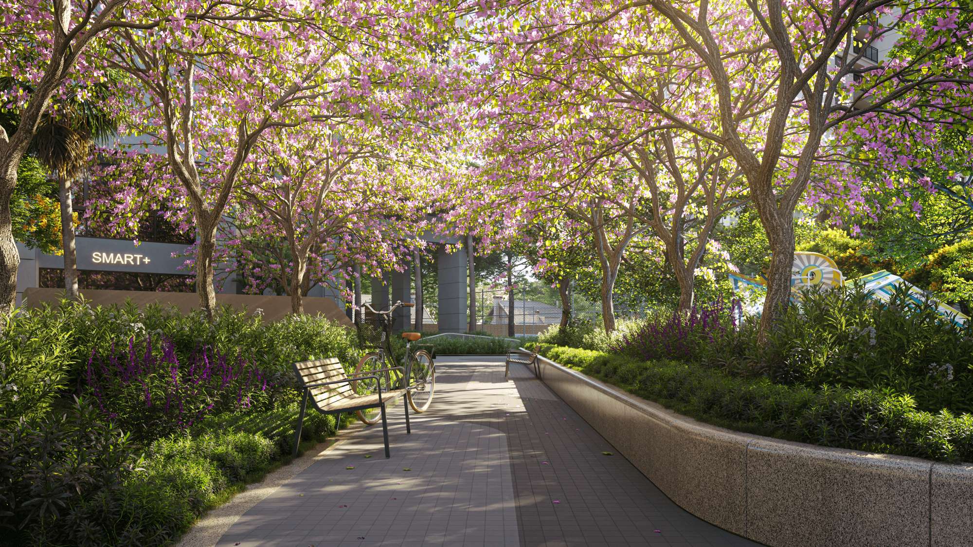 THẢM XANH ĐA TẦNG BAO BỌC CĂN HỘ GEM PARK